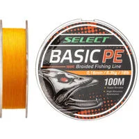 Шнур Select Basic PE 100m (помаранчевий) 0.16mm 18LB/8.3kg