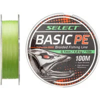 Шнур Select Basic PE 100m (салат.) 0.10mm 10LB/4.8kg