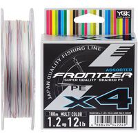 Шнур YGK Frontier X4 100m (Multicolor) #1.2/0.185mm 12lb/5.4kg