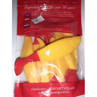 Силікон Mann's Ripper M-070 100mm жовтий з червоним хвістом (за 1шт)