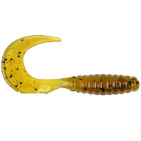 Силікон Manns Twister M-038 WARF моторное масло с черно-красной блесткой 70мм (за 1шт)