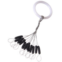 Стопора для волосiнi Flagman  силiконовi довгі 12шт size S S