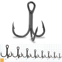 Тройной крючок Gurza Round treble hook ST-48 TORNADO #2 BC (по искусственному)