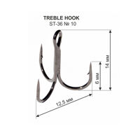 Тройной крючок ST-36 №10 (1 шт.)