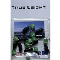 Мормишка вольфрамова True Weight "БАНАН" Котяче око d3,0мм зелене Вага: 1.00 г №