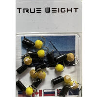 Мормишка вольфрамова True Weight "Гвоздешарик" гвоздик d2,5мм Багатогранний жовтий Вага: 0.65 г №