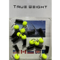 Мормишка вольфрамова True Weight "Гвоздешарик" d3.0мм ЯДРОВА ЛАТУНЬ кулька ЖОВТА Вага: 1.00 г №