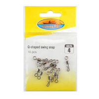 Вертлюг з карабіном Fishing ROI Q-shaped swing snap Matt Black №4