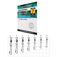 Вертлюг с застежкой Fishing ROI Impressed rolling swivel with hooked snap №10