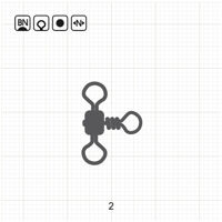 Вертлюг потрійний Bratfishing CROSS - LINE ROLLING SWIVEL 2 BD/10 шт.