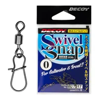 Вертлюжок с застежкой Decoy SN-9 Swivel Snap #0 (6 шт/уп)