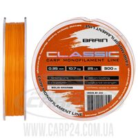 Волосінь Brain Classic Carp Line (solid orange) 300m 0.35mm 25lb 10.7kg