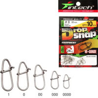 Застібка Intech Drop Snap #0 (10шт/уп) к:nickel