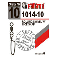 Застібка з вертлюгом Fanatik 1014-10 тест 8 кг