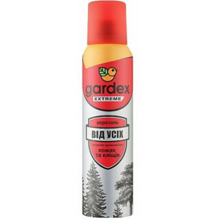 Аерозоль-репеллент Gardex Extreme, від усіх літаючих кровососучих комах і кліщів, 125 мл