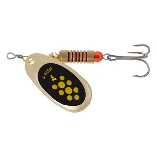 Блесна X-Fish Spike №4 9.5g Gold black lime