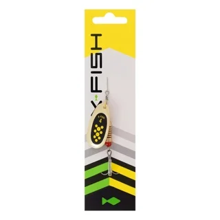 Блесна X-Fish Spike №4 9.5g Gold black lime