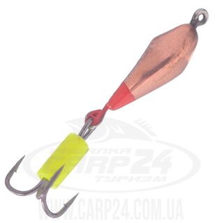 Блешня зимова  &quot;Окунева  з підвіс трійник&quot; асс 1.5см (1шт)