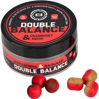 Бойли Brain Double Balance Cranberry &amp; Squid (журавлина + кальмар) 10+8х12mm