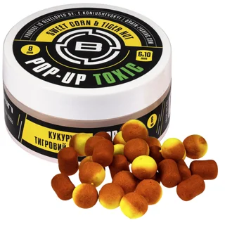 Бойли Brain Toxic Pop-Up Sweet Corn &amp; Tiger Nut (кукурудза + тигровий горіх) 8mm + 6x10mm 34g