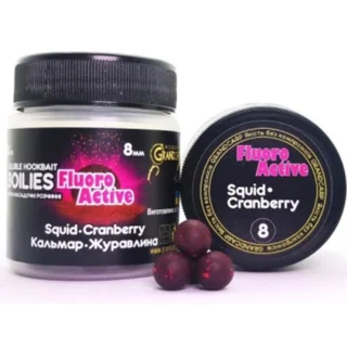 Бойли Grandcarp Флюоро актив Кальмар•Журавлина 8 мм 60 шт