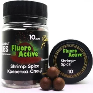 Бойли насадочні Флюоро актив Креветка&bull;Спеції 10 мм 60 шт