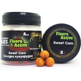 Бойли Grandcarp Флюоро актив Солодка Кукурудза 8 мм 60 шт