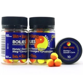 Бойли Grandcarp Інь-янь Мед•Кукуруза 10 мм 50 шт