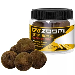 Мега бойли для лову сома Carp Zoom Mega Boilie, 50g, liver-blood - "Кров-Печінка" розмір: (30мм), ваг