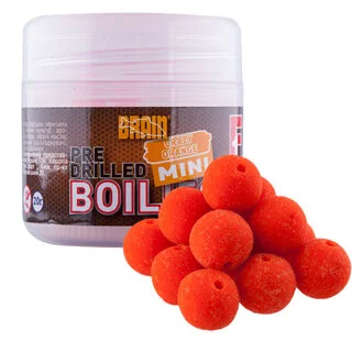 Бойли Brain Crazy Orange (апельсин) pre drilled mini boilies 10 mm 20 gr