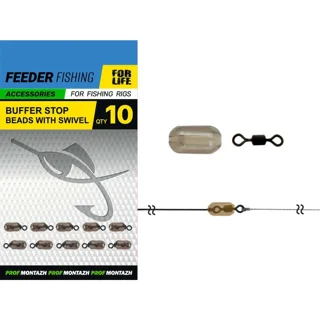 Буферна намистина з вертлюгом 9х4мм (10шт)