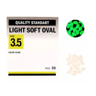 Бусинка Kalipso Light soft oval №3.5(35)glow