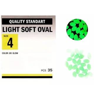 Бусинка Kalipso Light soft oval-№4(35)GR glow