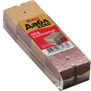 Дабл Кекс  Мед-Полуниця, ТМ Фанатик (4 шт в упаковці)