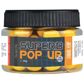 Superb Pop Up, 16mm, 40g, Pineapple-squid (димлячі флюо попапи - Ананас - Кальмар)