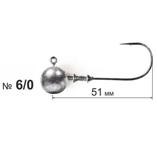 Джиг-головка 90&deg; гачок #6/0 (по 1 шт.) - 5 г