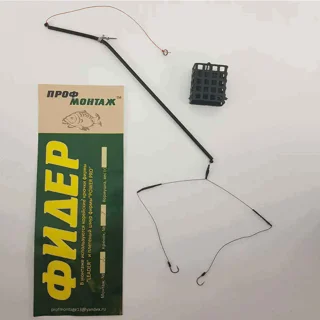 фідер оснащений з протизакручувачем 70г (годівниця металева)