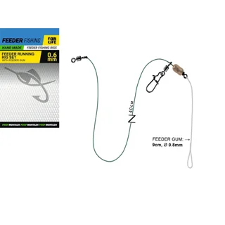 Фидерный монтаж Running Feeder Rig + Feeder GUM 0.8мм