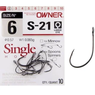 Гачки Owner S-21 №8 Single for spoons and spinners