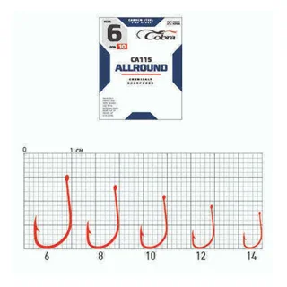 Крючок Cobra ALLROUND (сер.CA115/014) *10шт.
