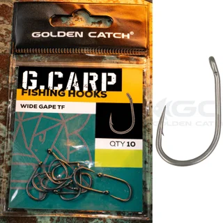 Гачок Golden Catch G.Carp Wide Gape TF №2(10шт)NEW 2023