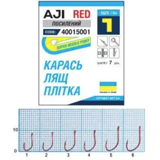 Крючок Optimist AJI ring (усиленный) Red №5