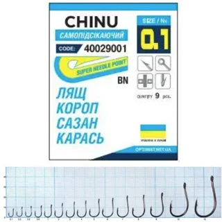 Крючок Optimist Chinu ring (самоподсекающий) BN № 0,8