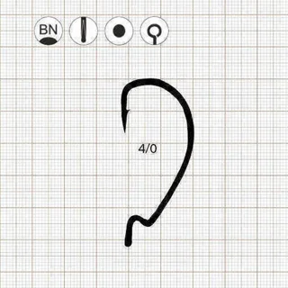 Гачок Scorpion SUPER LOCK WORM 4/0 BN / 10 шт.