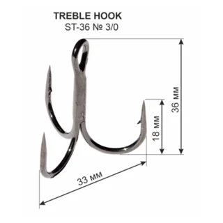 Гачок Трійний ST-36 №3/0 (1 шт.) 36мм