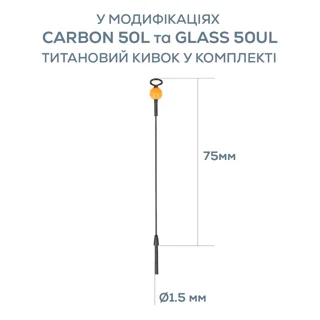 Удочка зимняя GC N-Ice Crystal Glass 50UL+ Titan Tip