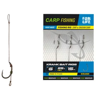 Готовий бойловий повідець Krank Bait Rigs (6кр/15см/25Lb/11,5кг) (3шт)