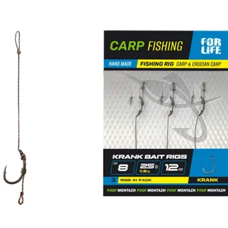 Готовий бойловий повідець Krank Bait Rigs (8кр/12см/25Lb/11,5кг) (3шт)