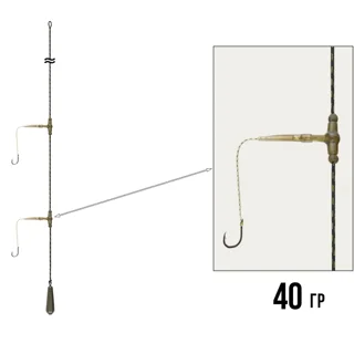 Готовый монтаж Карась-вертольот (2 крючка), 40г