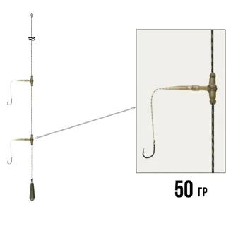 Готовый монтаж Карась-вертольот (2 крючка), 50г